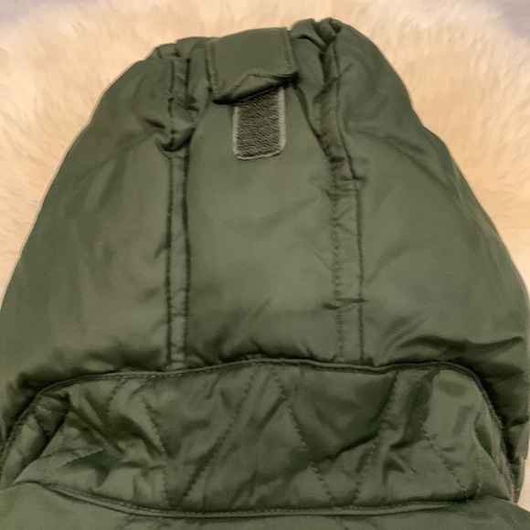 Baby Gap Army Green/Orange Winter Thick Down Puffer Jacket Interior Lining in 3T - Picture 10 of 10
